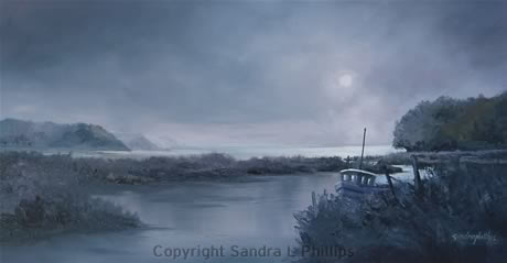 Moonlight, The Estuary, Laugharne
